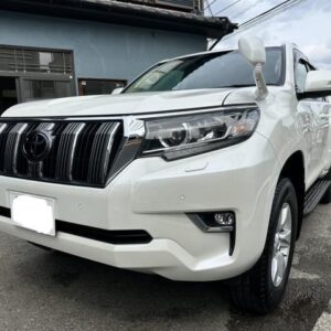 2021 Toyota Land Cruiser Prado white gasoline used car Japan export