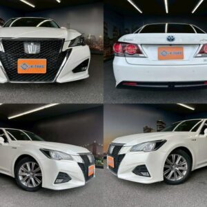 2015 Toyota Crown Hybrid pearl gasoline used car Japan export