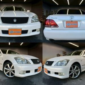 2005 Toyota Crown white gasoline used car Japan export