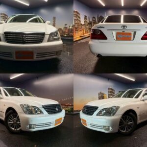 2008 Toyota Crown white gasoline used car Japan export