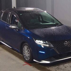 2021 Nissan Note blue gasoline used car Japan export