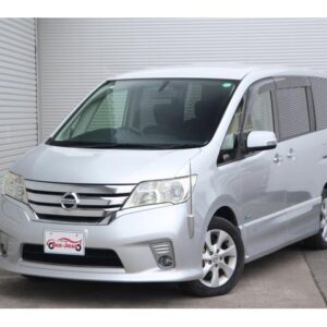 2013 Nissan Serena silver hybrid used car Japan export