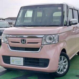 2018 Honda N-Box pink gasoline used car Japan export