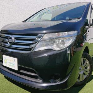 2014 Nissan Serena black hybrid used car Japan export