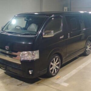 2014 Toyota Hiace Van black diesel used car Japan export