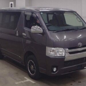 2016 Toyota Hiace Van gunmetal diesel used car Japan export