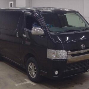 2017 Toyota Hiace Van black diesel used car Japan export