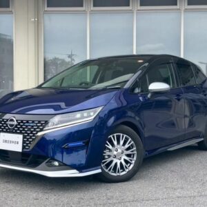 2021 Nissan Note blue gasoline used car Japan export