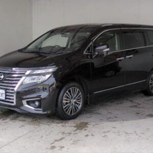 2018 Nissan Elgrand black gasoline used car Japan export