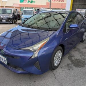 2015 Toyota Prius blue hybrid used car Japan export