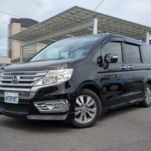 2013 Honda Stepwagon Spada black gasoline used car Japan export