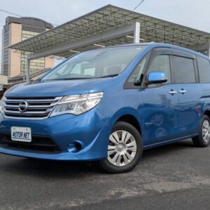 2015 Nissan Serena blue hybrid used car Japan export