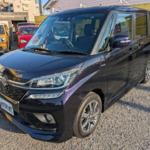 2019 Suzuki Solio Bandit purple hybrid used car Japan export