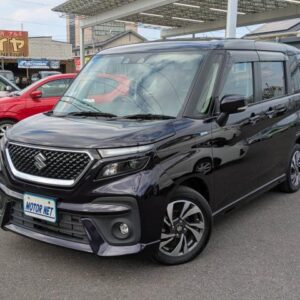 2023 Suzuki Solio Bandit purple hybrid used car Japan export