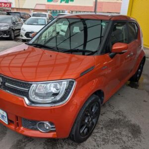 2019 Suzuki Ignis orange hybrid used car Japan export