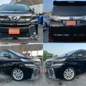 2015 Toyota Vellfire black gasoline used car Japan export
