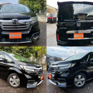 2021 Honda Stepwagon Spada black gasoline used car Japan export
