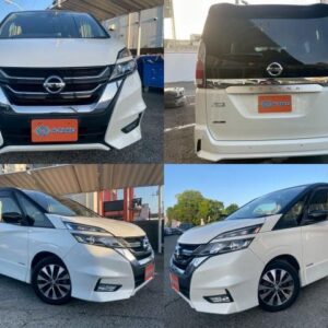 2019 Nissan Serena white gasoline used car Japan export