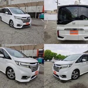 2017 Honda Stepwagon Spada white gasoline used car Japan export