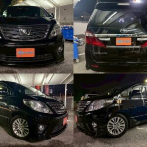 2012 Toyota Alphard black gasoline used car Japan export