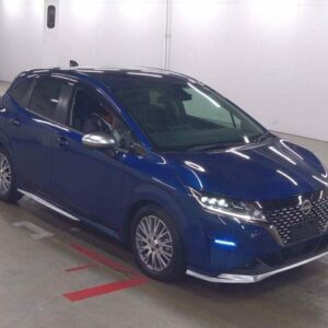 2022 Nissan Note blue gasoline used car Japan export