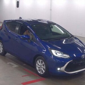 2021 Toyota Aqua blue gasoline used car Japan export