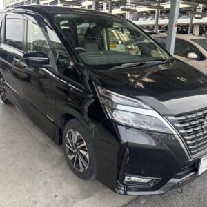 2022 Nissan Serena black hybrid used car Japan export