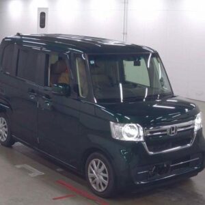 2021 Honda N-Box green gasoline used car Japan export