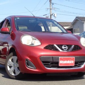 2013 Nissan March red gasoline used car Japan export