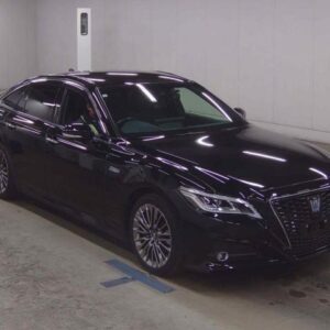 2021 Toyota Crown Hybrid black gasoline used car Japan export