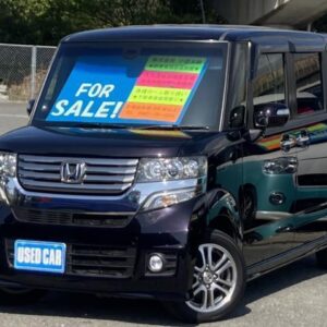 2015 Honda N-Box Custom purple gasoline used car Japan export