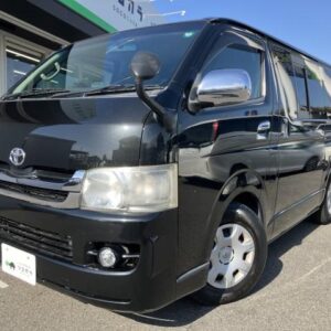2009 Toyota Hiace Van black gasoline used car Japan export