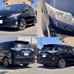 2014 Toyota Estima black gasoline used car Japan export