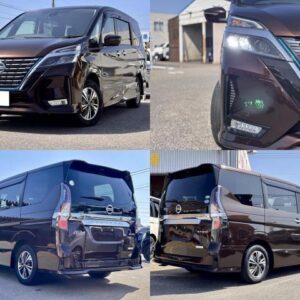 2021 Nissan Serena tea hybrid used car Japan export