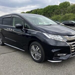 2019 Honda Odyssey Hybrid black gasoline used car Japan export