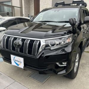 2017 Toyota Land Cruiser Prado black gasoline used car Japan export