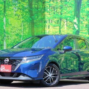 2021 Nissan Note blue gasoline used car Japan export