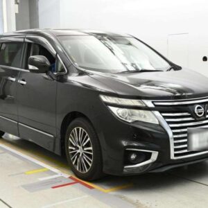 2015 Nissan Elgrand black gasoline used car Japan export