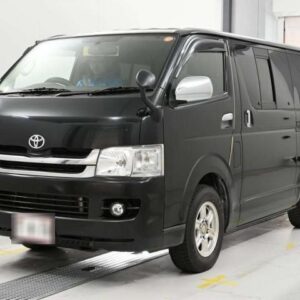 2008 Toyota Hiace Van black diesel used car Japan export