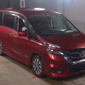 2017 Nissan Serena red gasoline used car Japan export