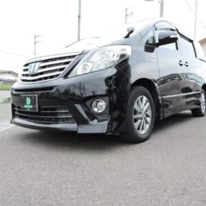 2012 Toyota Alphard Hybrid black hybrid used car Japan export