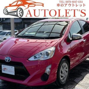 2016 Toyota Aqua pink hybrid used car Japan export