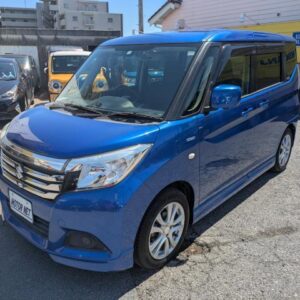 2016 Suzuki Solio blue hybrid used car Japan export