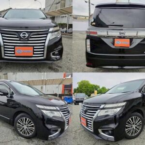2018 Nissan Elgrand black gasoline used car Japan export
