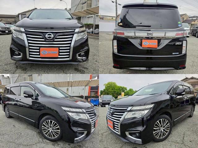 Ref:AUX-23396423 NISSAN ELGRAND 2018 1 2018 Nissan Elgrand black gasoline used car Japan export