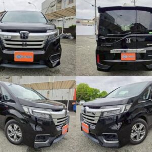 2018 Honda Stepwagon Spada black gasoline used car Japan export