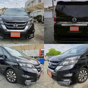2017 Nissan Serena black gasoline used car Japan export