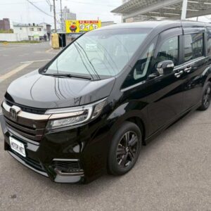 2020 Honda Stepwagon Spada black hybrid used car Japan export