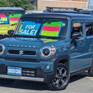 2021 Suzuki Hustler blue hybrid used car Japan export