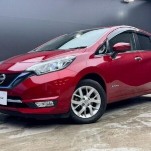 2016 Nissan Note red hybrid used car Japan export